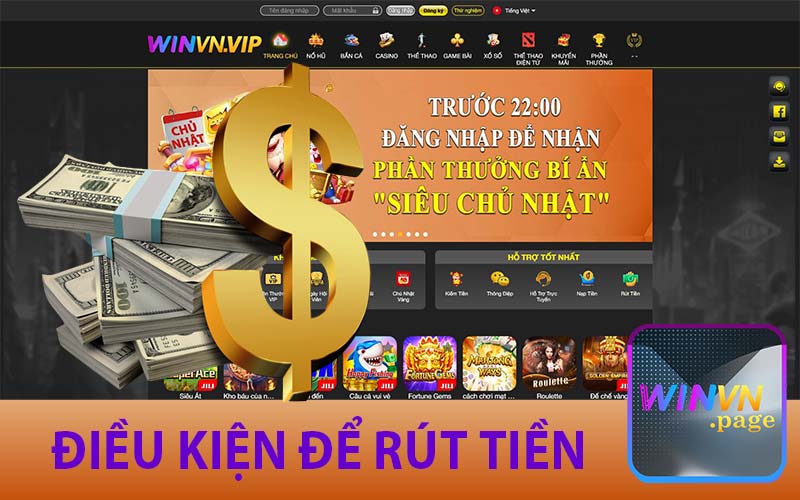 Điều kiện để rút tiền